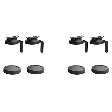 Vidmunnade Masonburkar med Omvända Lock, 4 Vändlock med Handtag och 4 Lufttäta Lock för Mat