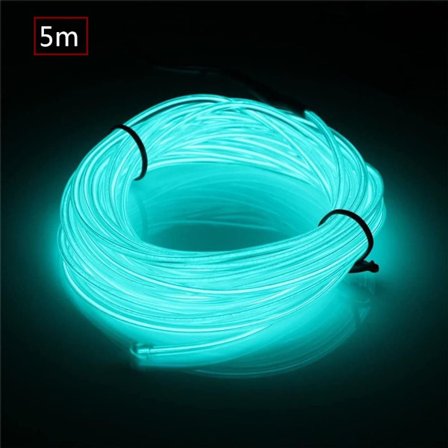 5M EL Wire EL Kabel Neon Lys Belysning Elektroluminescens KLB