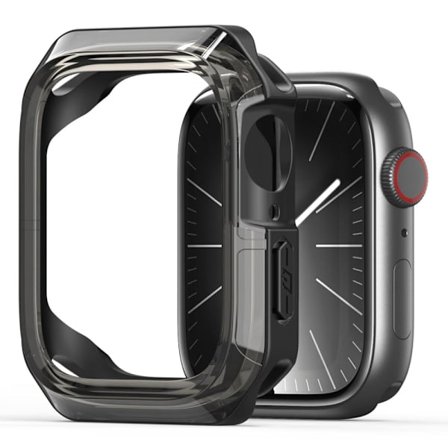DUX DUCIS Tamo Series Apple Watch Series 9 / 8 / 7 41mm klockfodral Silikon stötsäkert skydd - Genomskinlig Svart