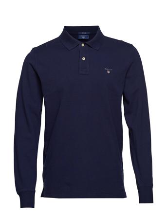 Original Pique Ls Rugger Polos Long-sleeved Navy GANT