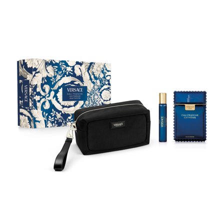 Versace Cofanetto Regalo Eau Fraiche Extrême Eau De Parfum + Travel Spray +Trousse 1pz - Cofanetto Profumo Uomo