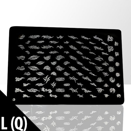 Stempelplade - Negledekorationer - L(Q) - Rektangel