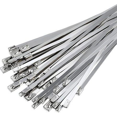 Kraftige Buntebånd for Industriell Bruk, Korrosjonsbestandighet Varmebestandighet Rustfrie Stål Buntebånd med Gjenbrukbar Oppbevaring og Bred 