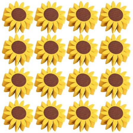 50 stk. DIY Træperler Solsikke Løse Perler med Hul til Håndværk