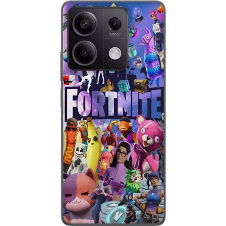 Kompatibelt Mobildeksel til Xiaomi Xiaomi Redmi Note 13 Pro Fylt med populære skins, våpen, llama, Victory Royale-symboler og fargerike detaljer fra