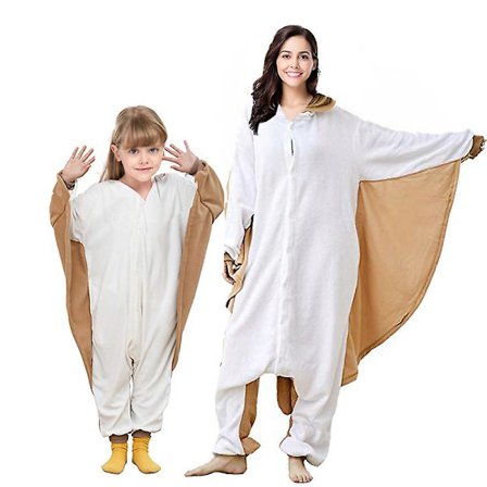Børns sjove tegneserie Cosplay Onesie Baby Animal Halloween Pyjamas Drenge Piger Sød Flyvende Egern Kigurumi -a