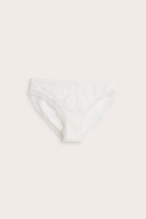 Kappahl | Saumattomat brief-pikkuhousut pitsillä | Luonnonvalkoinen