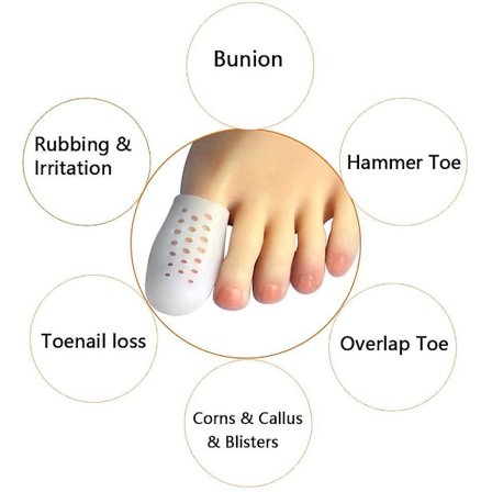 Big Toe Cap, 10 Pcs Breathable Toe Protector Toe Cover Sleeves With Holes, Reduce Friction.