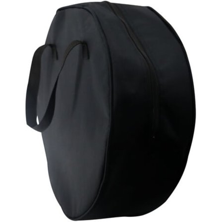 16" Kaapelin säilytyskassi kaksinkertaisella vetoketjulla, musta pyöreä putkijärjestäjä