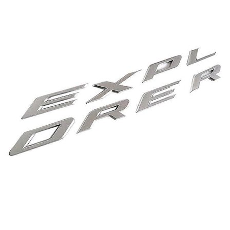 Explorer Bil Emblem Front Panser Emblem 3D Bokstaver Explorer Klistremerke Passer for 2011-2019 Explorer (Blank)