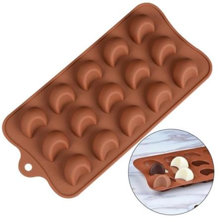 Halvmånar Silikonform Chokladform Pralinform Form Praliner Multifärg