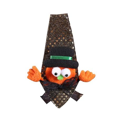 Halloween skinnende paljetter ferdigknyttet slips tegneserie flaggermus spøkelse gresskar plysj leketøy voksen barn glitter slips fest cosplay kostyme