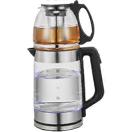 Elektrisk vannkoker i glass og stål