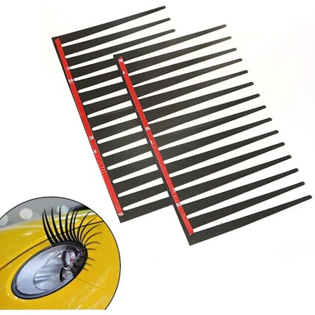 Biløjenvipper, bilforlygtesticker, sorte biløjenvipper, bil st