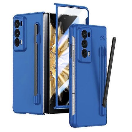 For Honor Magic V2 5G Skin-touch telefondeksel med herdet glassfilm og pekepenn