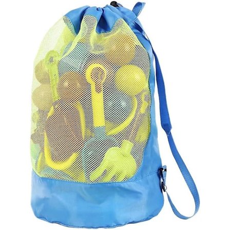 Strandlegetøjspose Strandtaske Mesh Strandtaske Til Sandlegetøj Vandlegetøjs Rygsæk Pose Til Småbørn Børn Drenge