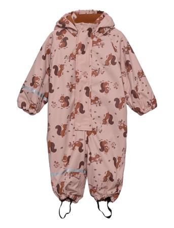 Rainwear Suit -Aop, W.fleece Outerwear Coveralls Rainwear Coveralls Lyserød CeLaVi