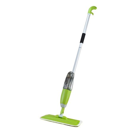 Mopp for kost med spray - 360° roterende mopp - 600 ml påfyllbar tank, gjenbrukbare pads, 1 skrape