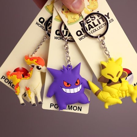 3-delad elf nyckelring leksak Pikachu magisk baby PVC mjuk plast