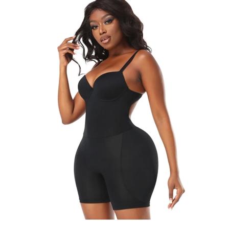 Hip Shapewear Body Kvinnor Hip Enhancer Butt Lifter med vadderad Body Shaper Push Up Trosor Slimma Korsett Bodysuits Black S