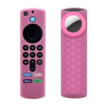 2-i-1 Amazon Fire TV Stick 4K (3.) / AirTag silikone cover - Noctilucence Pink
