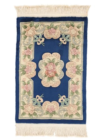 60X90 Tapis D'orient Chinois 90 Line Beige/Bleu Foncé (Laine, Chine)