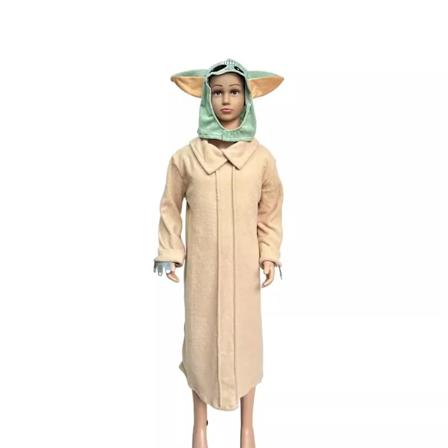 Främmande Cosplay Yoda Baby Hat Kostymer Halloween Mandalorian Robe Kids Mantel Barn Kläder Pojkar Flickor Söt Förklädd Utkik Se Beige S