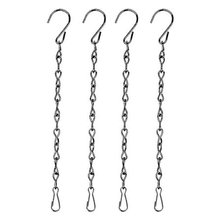 Hengende plante kjede, svart kjede for å henge fuglematere, planter, lanterner, kurver, reklametavler, vindklokker, ornamenter