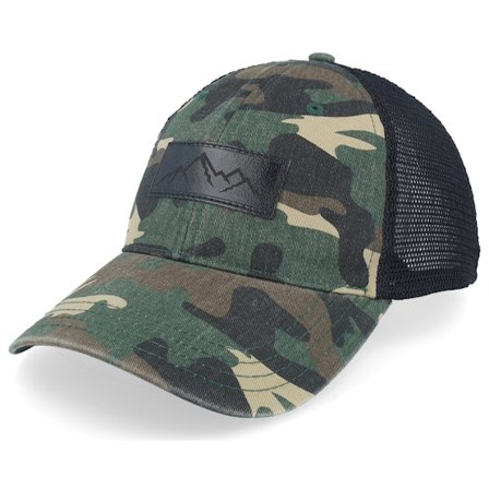 Wild Spirit - Camo trucker Cap - 111p Small Box Mountain Patch Camo/Black Trucker @ Hatstore