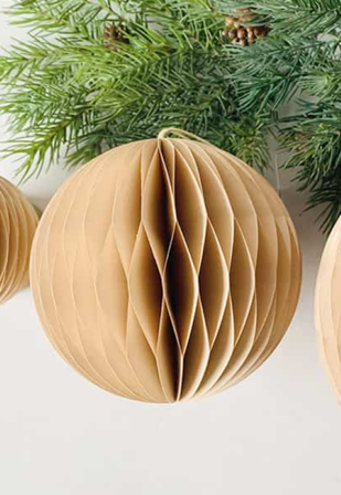 Trend Design Julekule Papir Creme Ø12,5cm