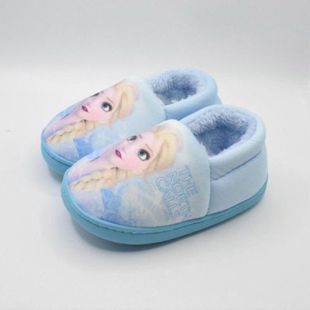 Prinsesse Elsa Vinter Barn Bomull Tøfler Jente Foreldre-barn Snø Sklisikker Varme Innendørs Baby Tøfler Størrelse 24-39