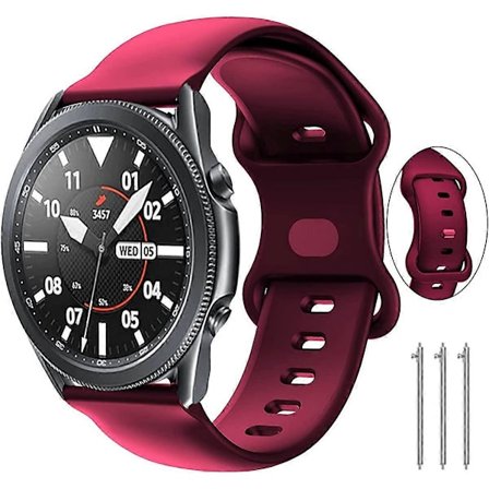22mm Armband Kompatibelt med Samsung Galaxy Watch 3 45mm Armband, Galaxy Watch Armband 46mm, 22mm Snabbfäste Silikonarmband för Samsung Gear S3 