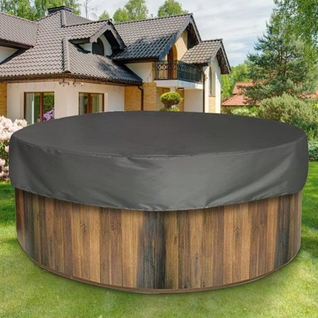 Rund Poolöverdrag Simbassäng Solskydd, Vattentätt UV-Resistent Spa Skyddande Överdrag, 210D för Utomhus Spa Badkar, 190*30cm