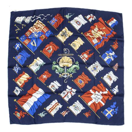 Hermès Vintage, Pre-owned Scarf Blauw, Dames, Maat:ONE Size