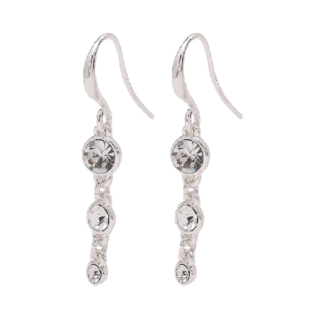 Pilgrim Örhängen, Lucia Crystal Smycken & klockor Dam Silver ONESIZE