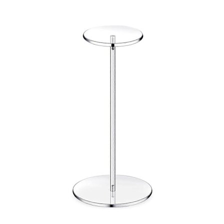 Hatteholder Multifunktionel Dekorativ Klar Akryl Parykholder Stativ Hatteudstillingsstand med Rund Base Hjemmeorganisator (FMY)