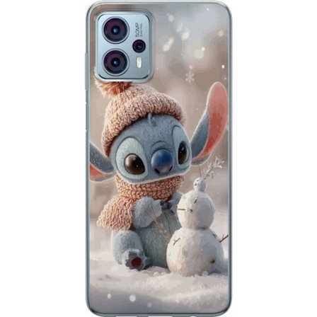 Yhteensopiva Puhelinkuori Motorola Moto G23 Stitch rakentaa lumimiestä talvi söpö joulu kawaii lumi viihtyisä lämmin kohtaus hahmo taide loma ihastutt