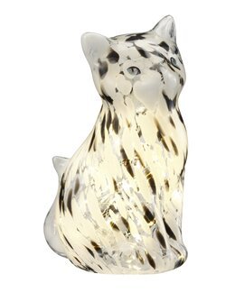 Bordslampa katt med LEDslinga Svart - Pixie Design