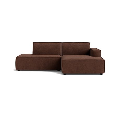 Lyon lille chaiselong sofa, højrevendt | open end - Capri Brun - 247x160x80 - Sofa, chaiselong