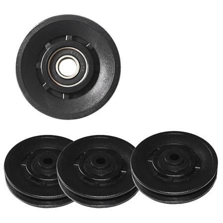4 Stk Universal 90mm Diameter Slitasjesikker Lagerskive Hjul Kabel Gym Del