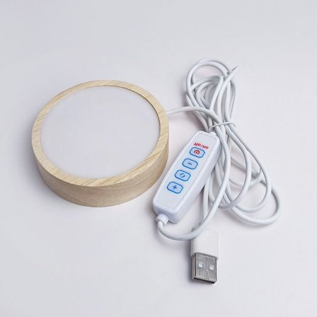 LED-valonäyttö, kristallipalloteline, 10 cm, KOLME VÄRIÄ