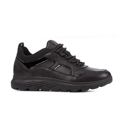 Geox, Sneakers Zwart, Dames, Maat:36 EU,stof