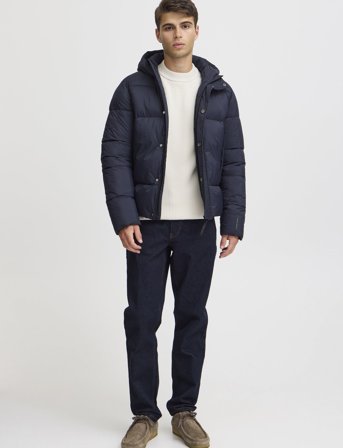 Casual Friday Cfaustin Short Puffer Jacket - Navy - L