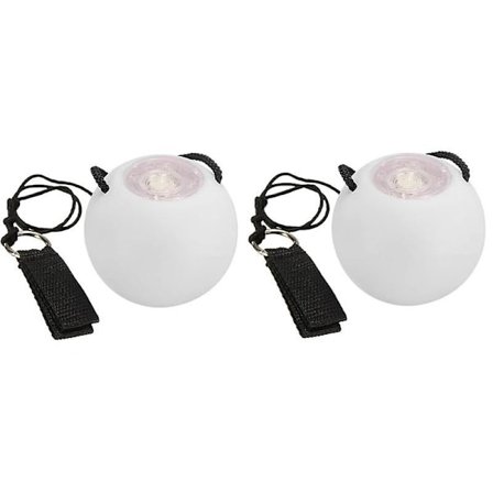 2 stk LED Poi-baller Glow Poi-baller LED Glow Leke Lysende Baller Strobe Spinning Ball for Barn Voksne