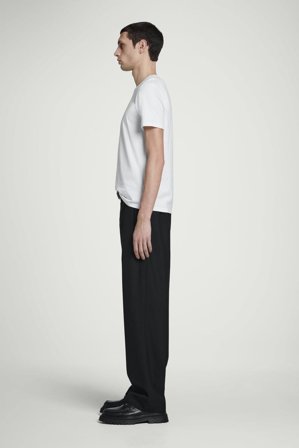 COS Men's T-Shirt In Cotone Dal Taglio Regolare in Bianco