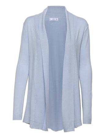 Alma Stickad Tröja Cardigan Blå Mango