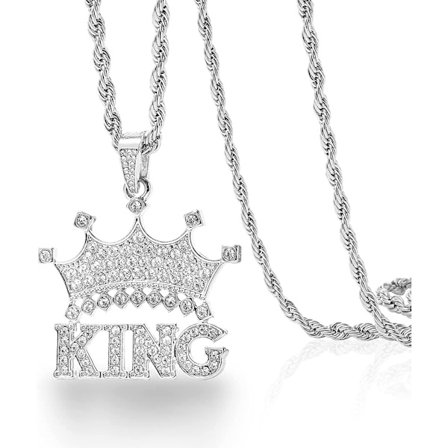 Kunglig bokstav tiara halsband för män och kvinnor glänsande kubisk zirkonia glänsande monogram