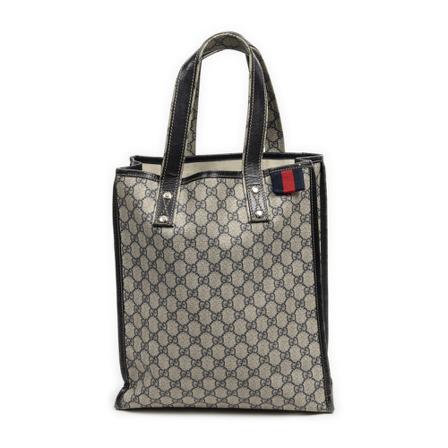 Gucci Vintage Pre-owned Web Vertical Tote , Grijs , Dames , Maat: ONE Size Vintage Tassen
