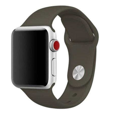 Apple Watch Series 4 40mm fleksibel silikone Urrem - Mørk Oliven