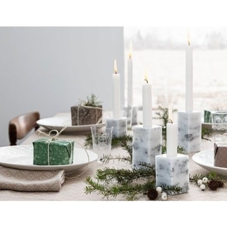 Ljusstake Marmo 2 storlekar marmor